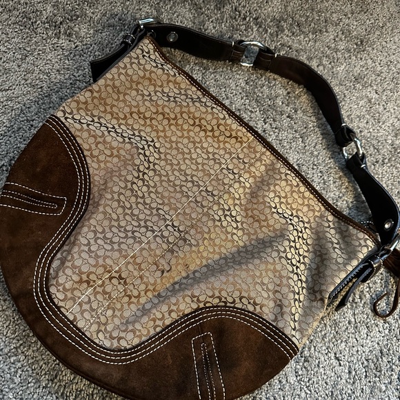 Vintage Coach Logo Hobo Shoulder Handbag - Picture 8 of 8